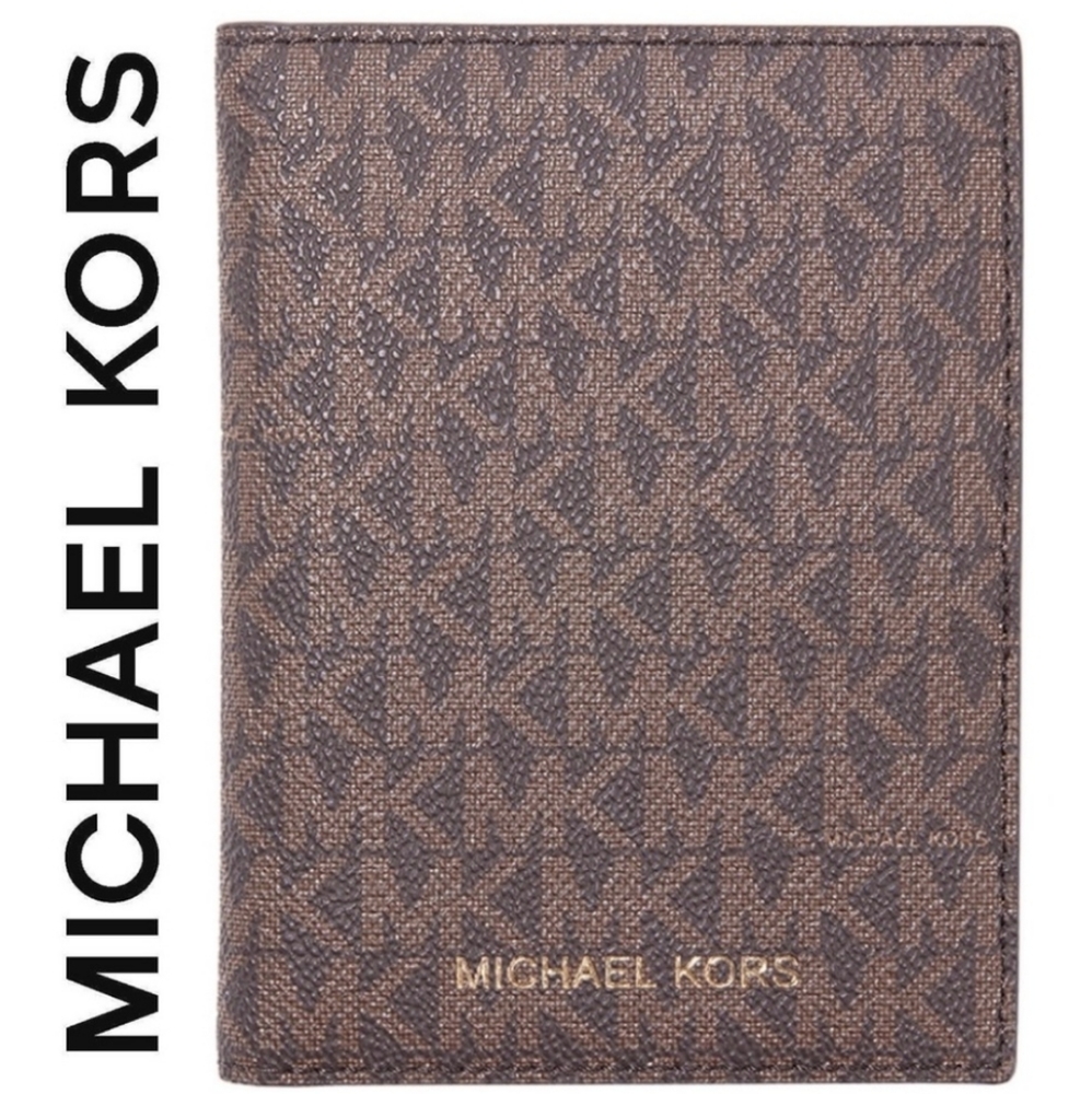Michael Kors Brown Bedford Travel Passport Wallet
